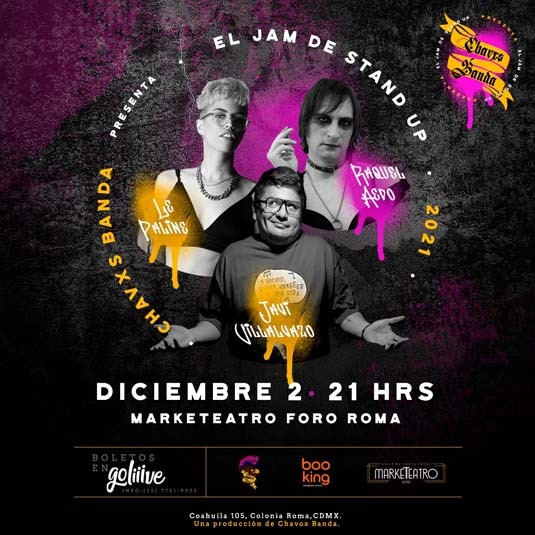 Chavxs Banda con Raquel Aedo, Javi Villalvazo y Le Paline