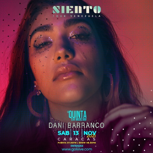 "SIENTO" Tour Venezuela - Dani Barranco 2 x $20