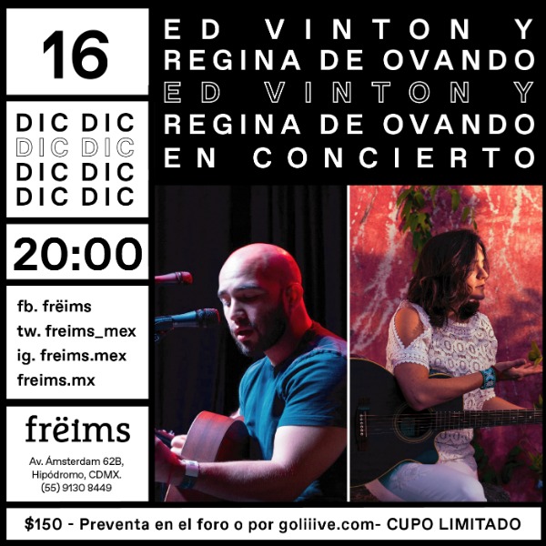 Ed Vinton y Regina de Ovando en Frëims
