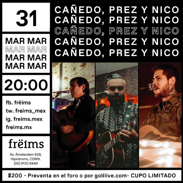 Cañedo, Prez y Nico en Frëims