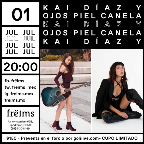 Kai Díaz y Ojos Piel Canela en Frëims